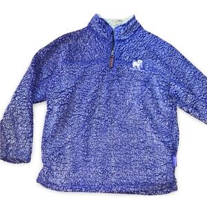 Live Oak Brand Puppy Love Pullover Fleece Sherpa Quarter Zip Purple NWT Sz Large